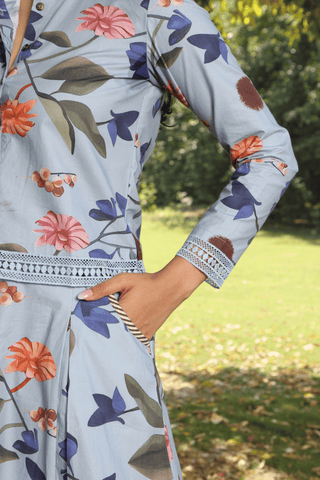 PRINTED SKIRT & SHIRT CO ORD SET