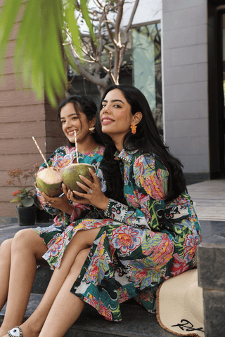 MEHEK PUFF SLEEVES DRESS