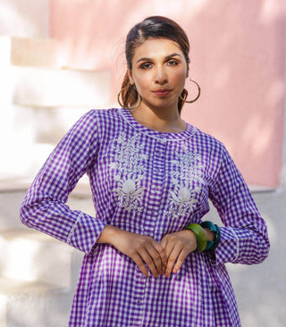 Violet Cotton Co-ord Set