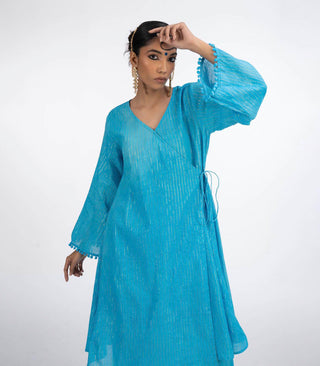 Sky blue ikat co-ord set