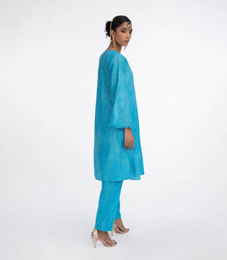Sky blue ikat co-ord set