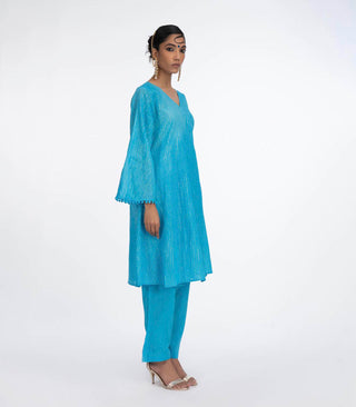 Sky blue ikat co-ord set