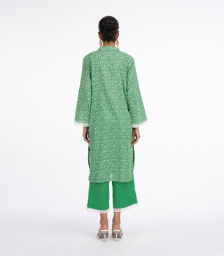 Green Lawn laces kurta set