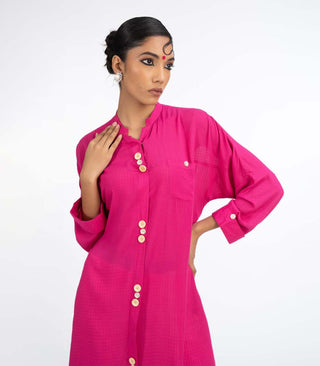 Hot pink lawn kurta
