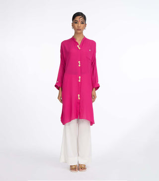 Hot pink lawn kurta